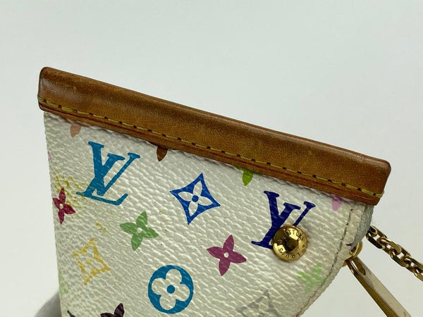 Louis Vuitton Monogram Multicolor Berlingo Coin Pouch Pochette Cles  Keychain White Leather ref.294126 - Joli Closet