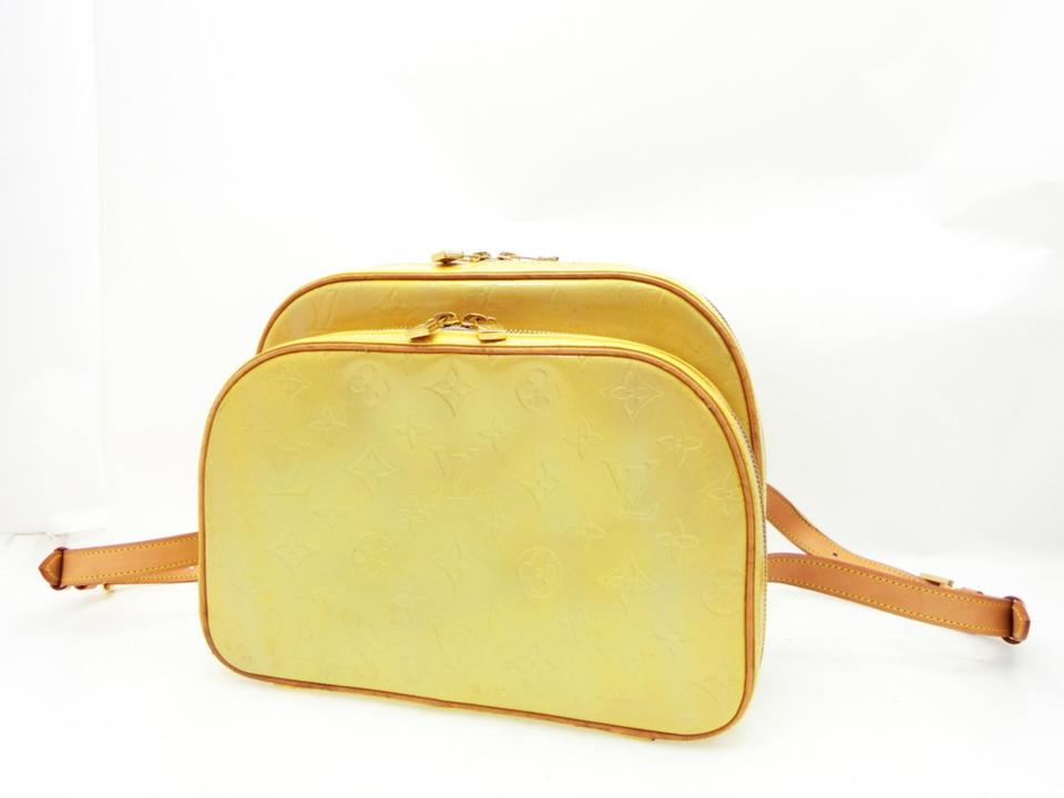 Louis Vuitton Green-Yellow Monogram Vernis Murray Mini Backpack 235740 Louis Vuitton Green-Yellow Monogram Vernis Murray Mini Backpack 235740