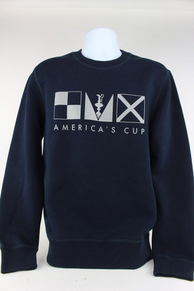Louis Vuitton Blue Long Sleeve Sweater w/LV Nautical Logo Large $2,690