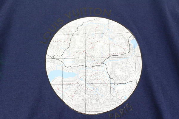 Louis Vuitton 2 Shirt Lot Men's Topographical Map Globe Tee