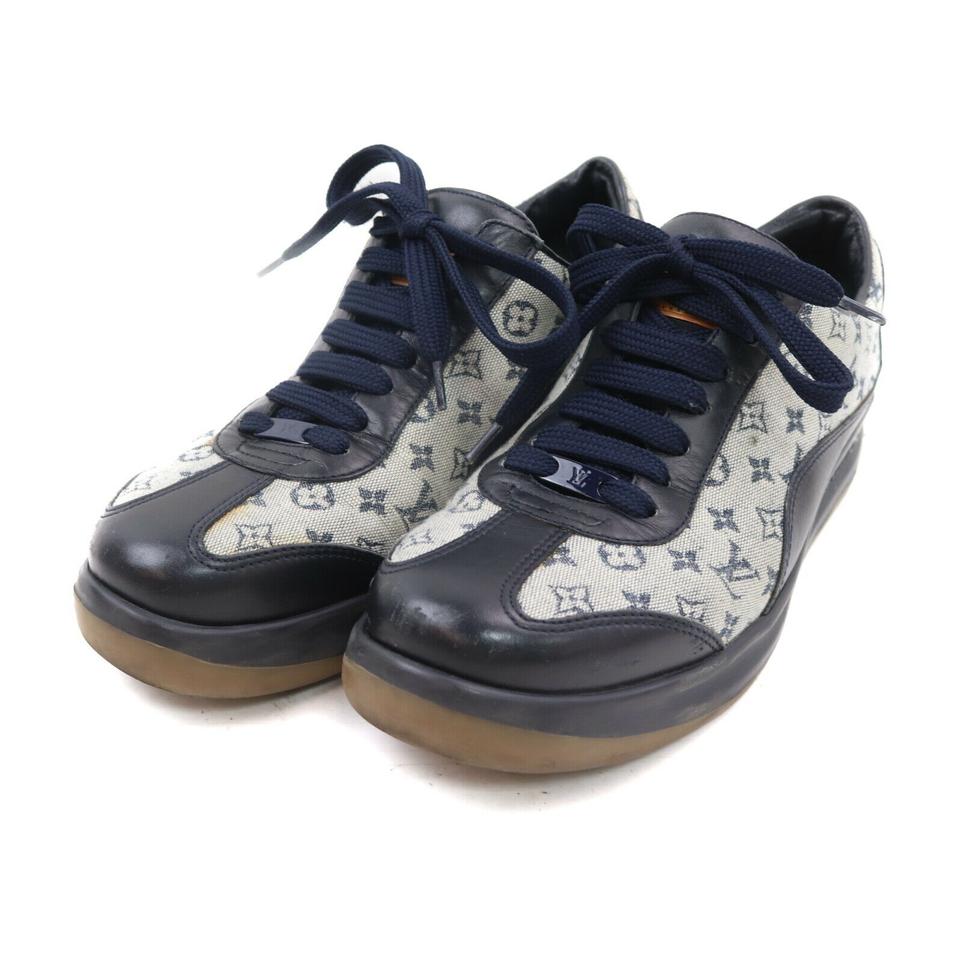 Louis Vuitton Women's 36 Navy Monogram Mini Lin Sneaker 863492 Louis Vuitton Women's 36 Navy Monogram Mini Lin Sneaker 863492