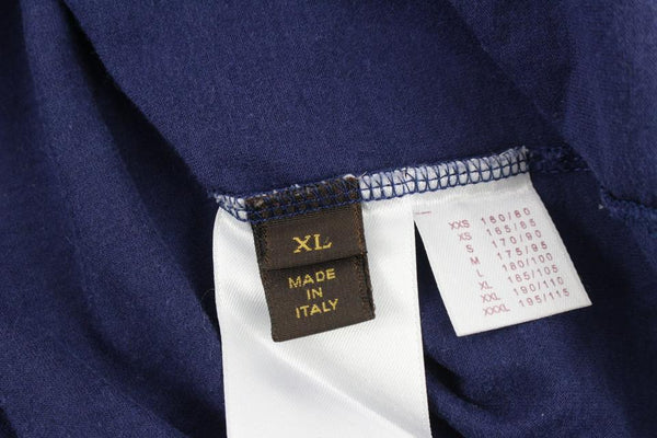 Louis Vuitton T-shirt silk charm waist navy dark blue color S No.796