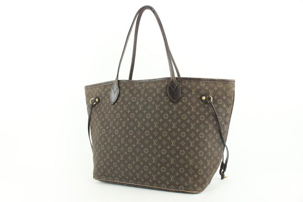 Louis Vuitton Ebene Monogram Mini Lin Idylle Neverfull mm Tote Bag 926lvs415