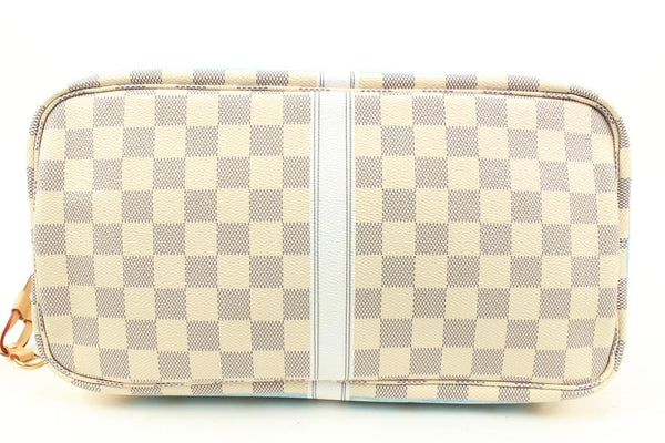 Louis Vuitton Neverfull Damier Azur Summer Trunks Forte dei Marmi MM Beige  Lining in Coated Canvas/Leather with Gold-tone - US