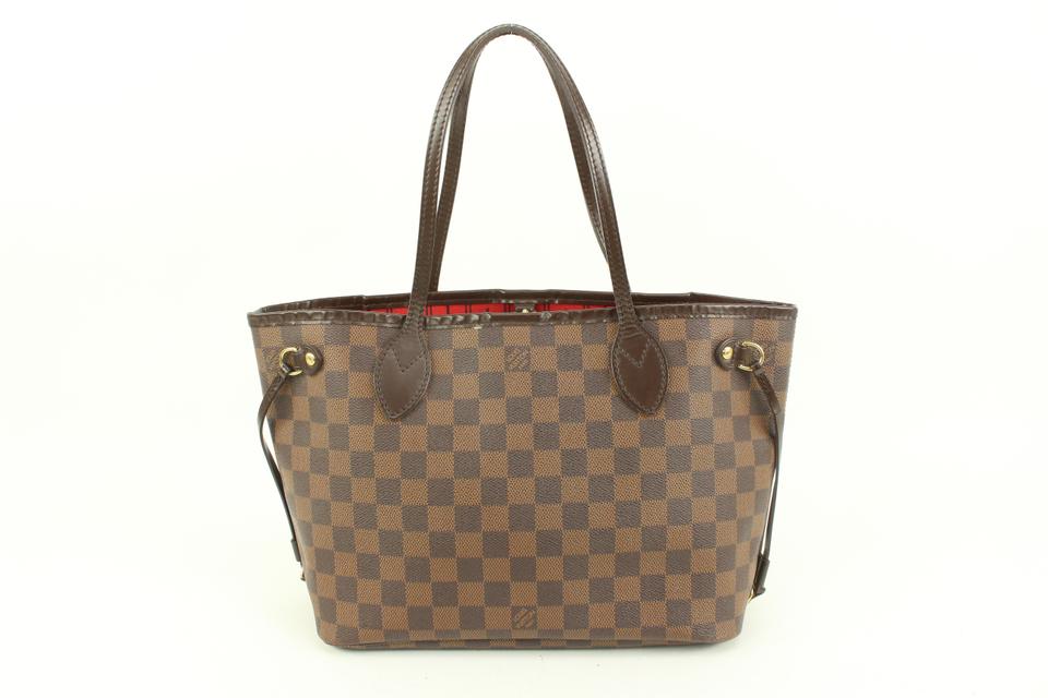 Louis Vuitton Small Damier Ebene Neverfull PM Tote Bag 94lz425s Louis Vuitton Small Damier Ebene Neverfull PM Tote Bag 94lz425s