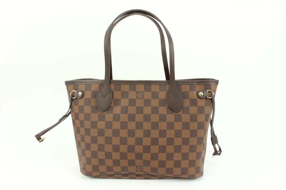 Louis Vuitton Small Damier Ebene Neverfull PM Tote Bag 44lk82 Louis Vuitton Small Damier Ebene Neverfull PM Tote Bag 44lk82