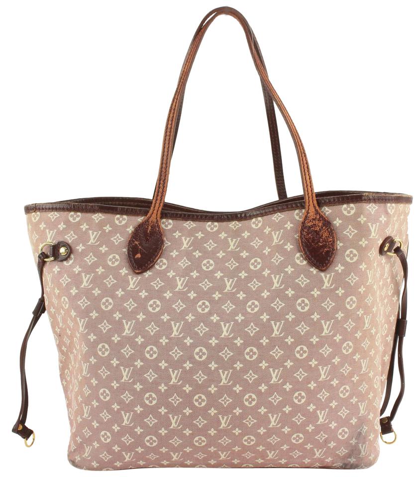 Louis Vuitton Burgundy Monogram Mini Lin Idylle Neverfull MM Tote 10lv1101 Louis Vuitton Burgundy Monogram Mini Lin Idylle Neverfull MM Tote 10lv1101