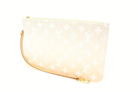 Louis Vuitton Peach Mist Monogram By the Pool Neverfull Pochette MM Pouch 87lk412s