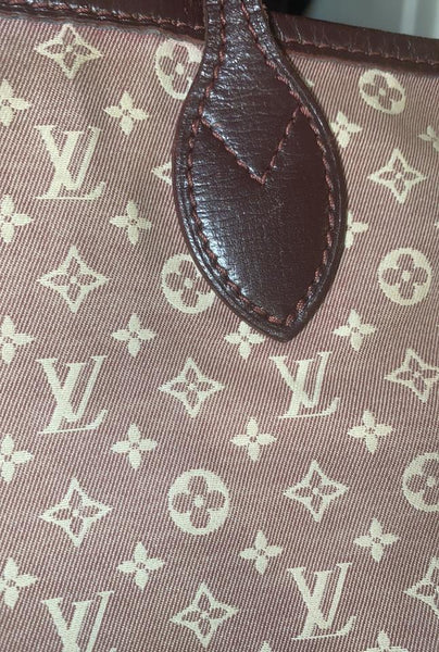 Louis Vuitton Burgundy Monogram Mini Lin Canvas Neverfull Mm