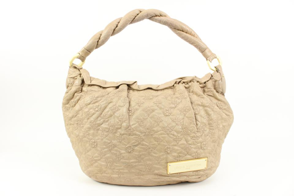 Louis Vuitton Beige Ecru Monogram Leather Olympe Croissant Hobo 28lk324s Louis Vuitton Beige Ecru Monogram Leather Olympe Croissant Hobo 28lk324s