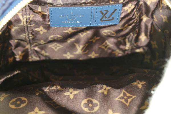 Mini Palm Springs Puffer Backpack, Used & Preloved Louis Vuitton Backpack, LXR USA, Blue