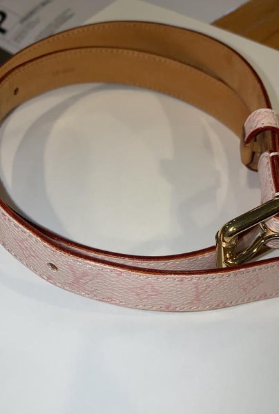 Louis Vuitton Ceinture Belt Limited Edition Cherry Blossom Monogram Thin 70