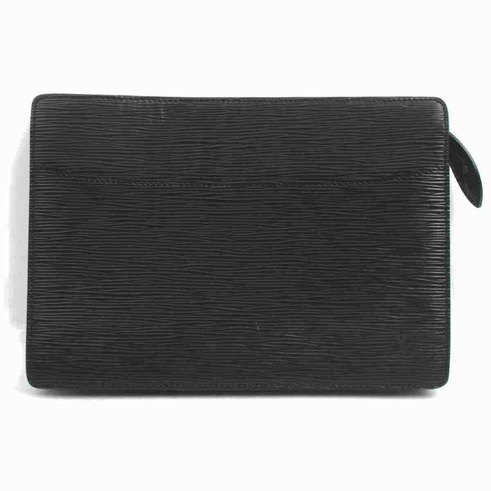 Louis Vuitton Black Epi Pochette Home Envelope Clutch 860457 Louis Vuitton Black Epi Pochette Home Envelope Clutch 860457