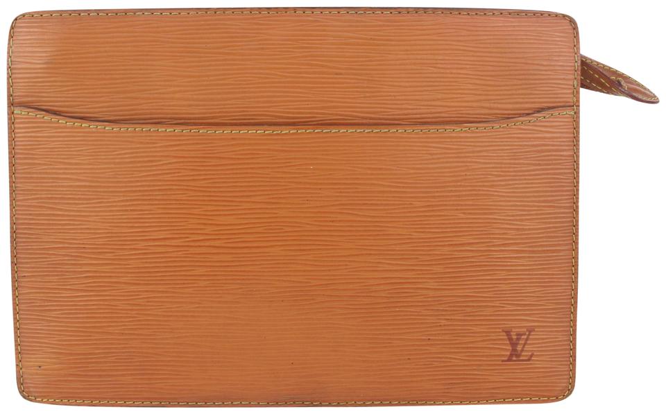Louis Vuitton Brown Epi Leather Pochette Homme Clutch Bag 47lvs723 Louis Vuitton Brown Epi Leather Pochette Homme Clutch Bag 47lvs723