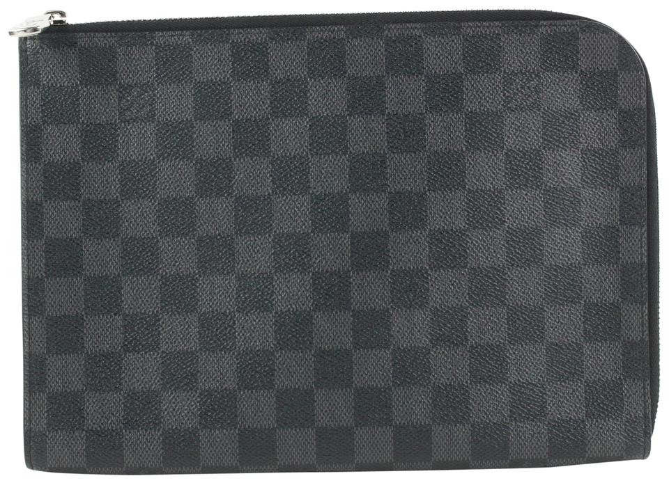 Louis Vuitton Black Damier Graphite Pochette Jour PM Document Bag 574lvs614 Louis Vuitton Black Damier Graphite Pochette Jour PM Document Bag 574lvs614