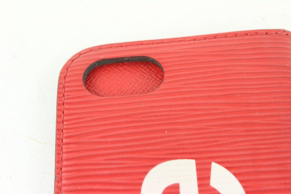 Louis Vuitton x Supreme 2017 Epi iPhone 7 Folio - Red Phone Cases