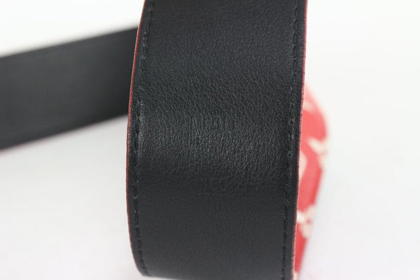 Leather belt Louis Vuitton x Supreme Red size 100 cm in Leather - 25197891