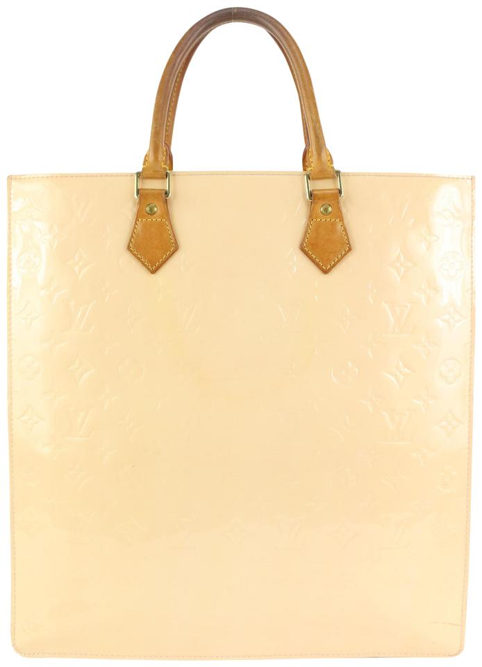 Louis Vuitton Rare Special Order Perle Monogram Vernis Sac Plat Tote 113lv32 Louis Vuitton Rare Special Order Perle Monogram Vernis Sac Plat Tote 113lv32