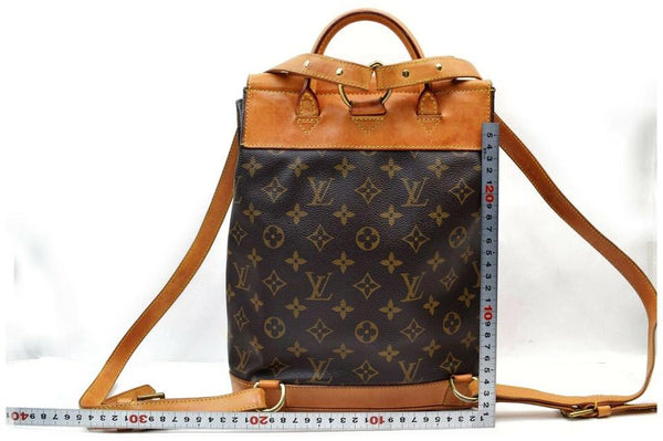 Louis Vuitton Brown Monogram Coated Canvas Steamer Backpack Gold