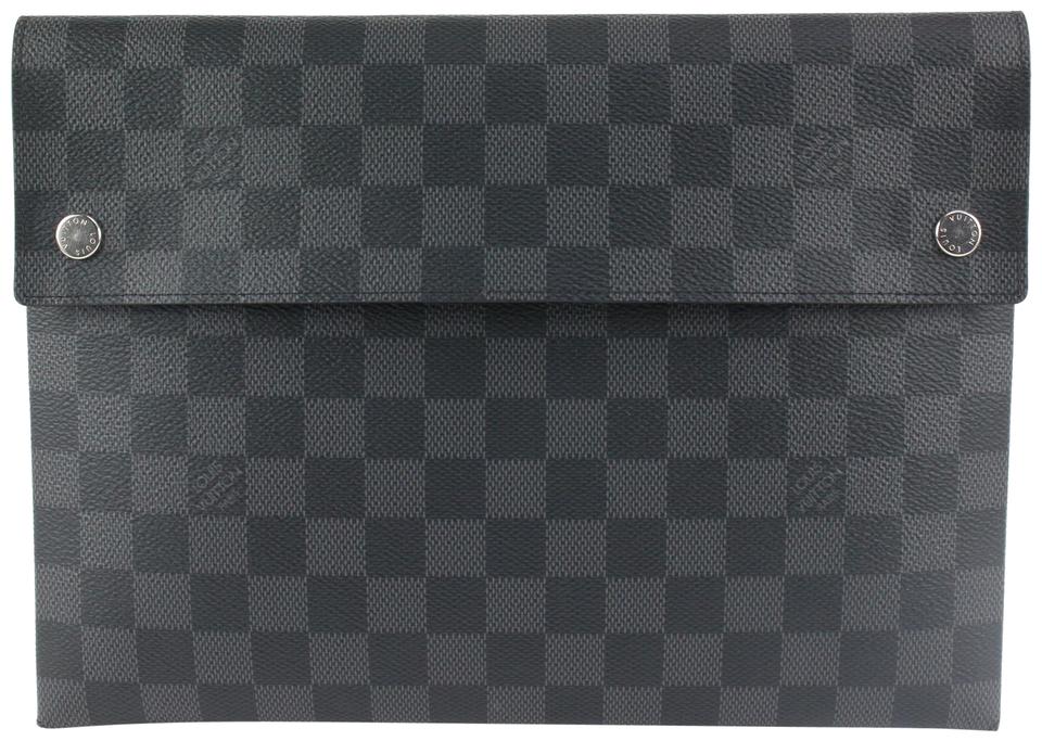 Louis Vuitton Damier Graphite Alpha Pochette GM Portfolio Toiletry Pouch 217lv28 Louis Vuitton Damier Graphite Alpha Pochette GM Portfolio Toiletry Pouch 217lv28