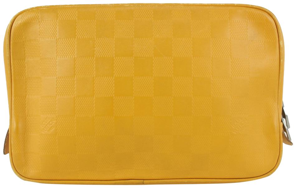 Louis Vuitton Yellow Damier Infini Toiletry Pouch GM Trousse Toilette 819lv74 Louis Vuitton Yellow Damier Infini Toiletry Pouch GM Trousse Toilette 819lv74