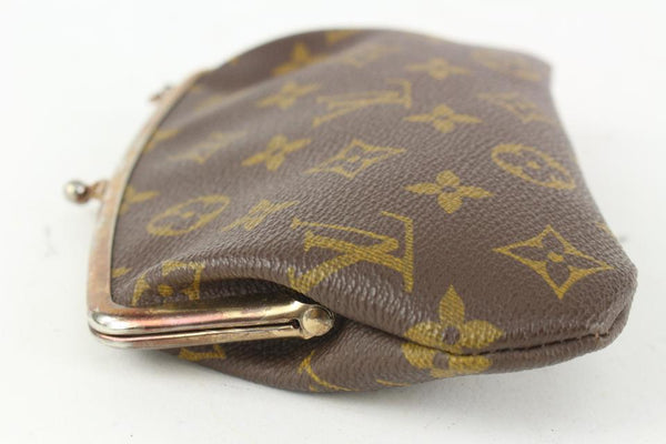 Louis Vuitton Ultra Rare Monogram Kisslock Pouch French Twist 22lvs121, Men's, Size: One Size