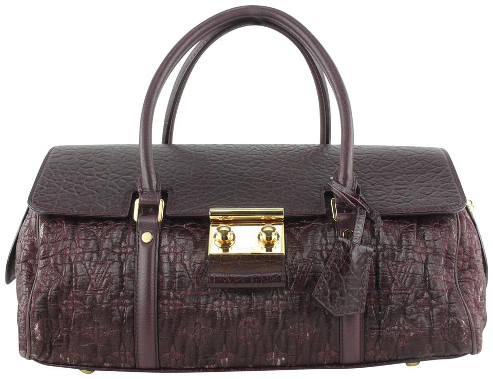 Louis Vuitton Burgundy Monogram Jacquard Volupte Psyche  Bag 663lvs618 Louis Vuitton Burgundy Monogram Jacquard Volupte Psyche  Bag 663lvs618