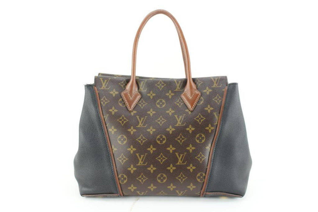 Louis Vuitton Black x Brown Monogram W Tote PM 25lk617s Louis Vuitton Black x Brown Monogram W Tote PM 25lk617s