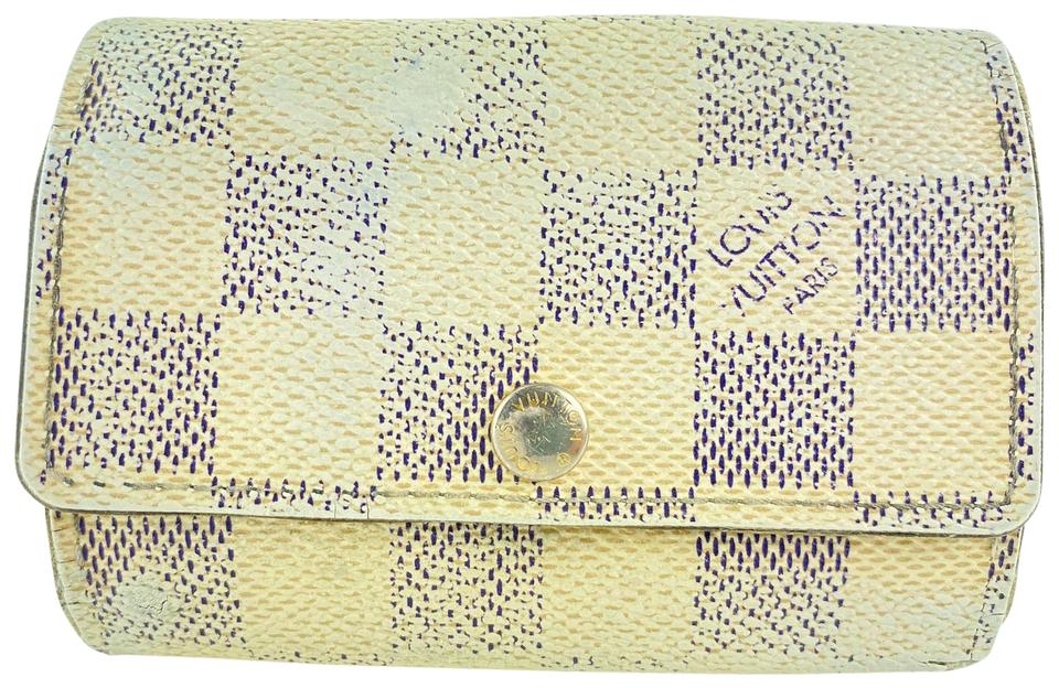 Louis Vuitton Damier Azur 6 Key Multicles Holder case 7l520 Louis Vuitton Damier Azur 6 Key Multicles Holder case 7l520