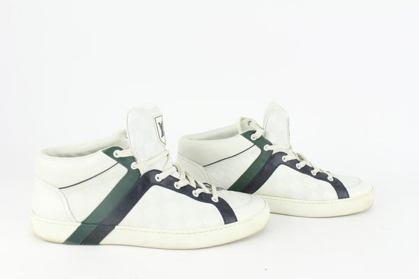 Louis Vuitton Men's 8.5 US Greenx White Damier Infini Leather
