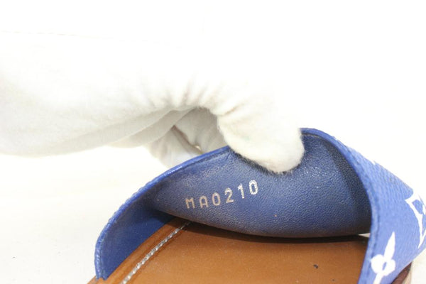 Ancient Greek Sandals Louis Vuitton 36.5 Women's Blue Monogram Escale Lock  It Mules s Slides ref.359456 - Joli Closet