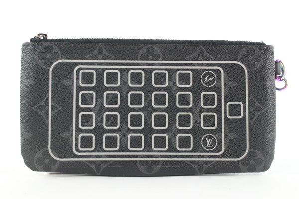 Fragment iPhone Pouch in Monogram coated canvas, Mixed Hardware