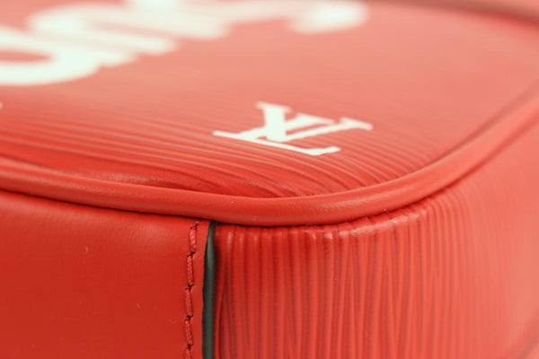 Louis Vuitton x Supreme Brand New LV x Supreme Red Epi Leather Danube PM  Bag 128LV54