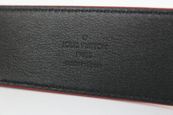 Louis Vuitton x Supreme LV x Supreme New Ultra Rare Red 110/44 Monogram  Initiales Belt 129lv21
