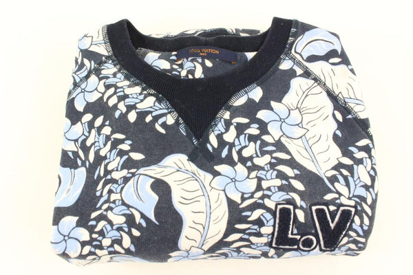 Louis Vuitton Men's XL LV Varsity All Over Leaf Printed Floral Sweatshirt  2LV415b ref.633171 - Joli Closet