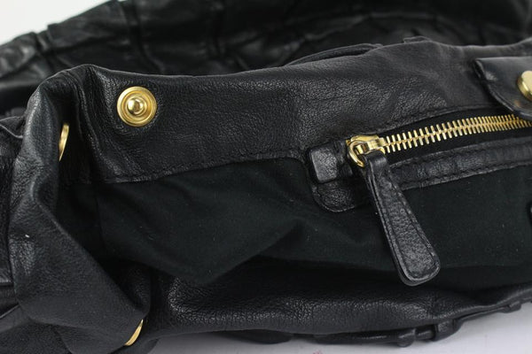 Miu Miu Pocket Shoulder Bag in Black