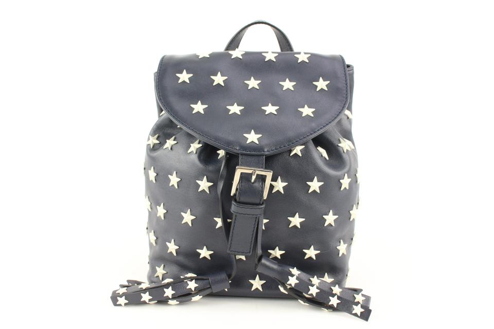 RED Valentino Red Valentino Navy Leather Star Mini Backpack 113re49 RED Valentino Red Valentino Navy Leather Star Mini Backpack 113re49