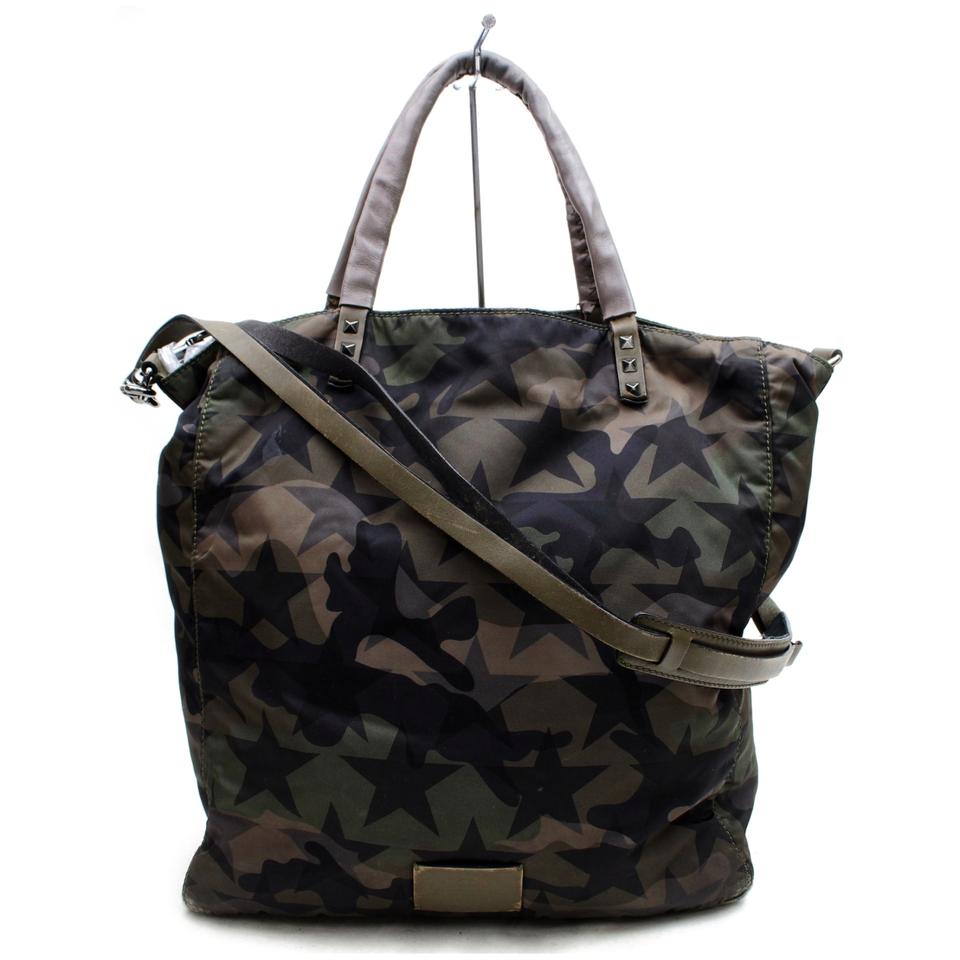 Valentino Camouflage Star Rockstud 2way Tote 871702 Valentino Camouflage Star Rockstud 2way Tote 871702