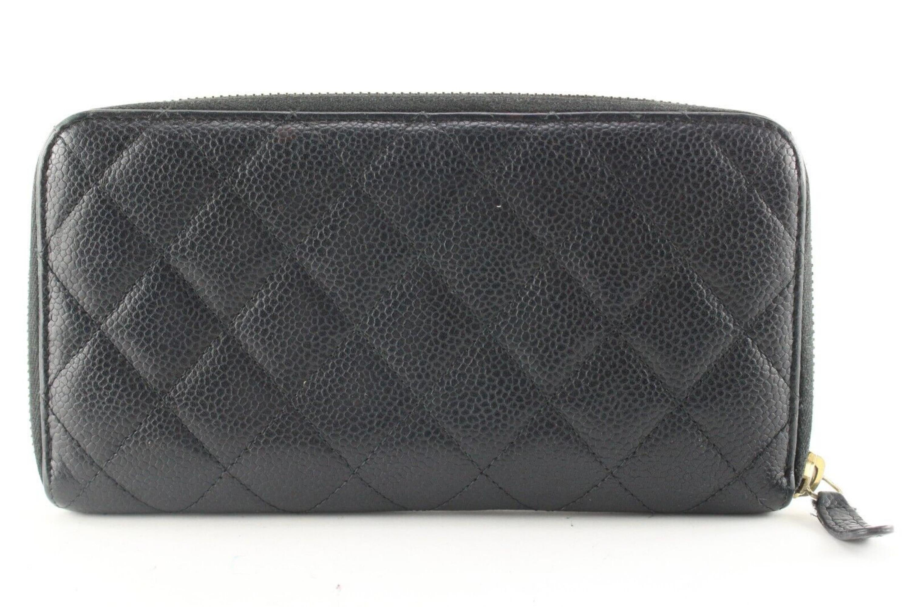 Chanel Zip Around Wallet Quilted Caviar Long - ShopStyle