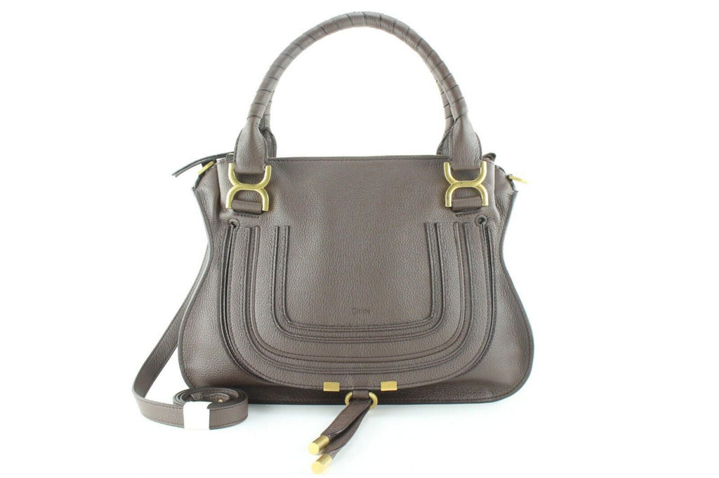 Chloe Grey Leather Medium Marcie 2way Flap Bag 1CH0509