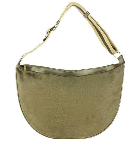 Gucci Bronze Olive Web Hobo Shoulder bag 1GU1020