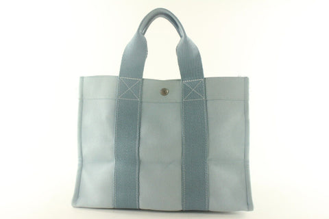 Hermes Blue Herline Fourre Tout with Pouch Blue Two Tone 1HER82K