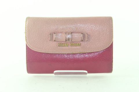 MIU MIU Pink Two Card Holder Wallet 1MIU83K