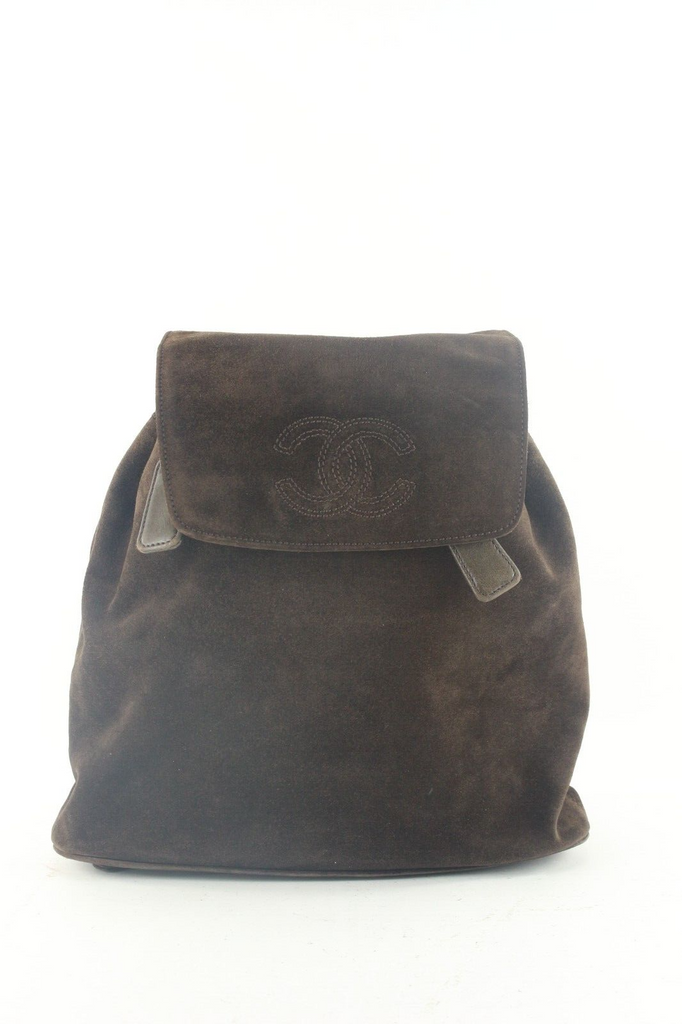 Chanel Brown Suede Backpack 2CK829K