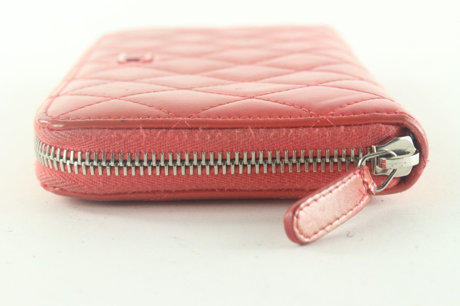 Chanel Small Zip Around Coin Purse Card Holder in Pink Iridescent