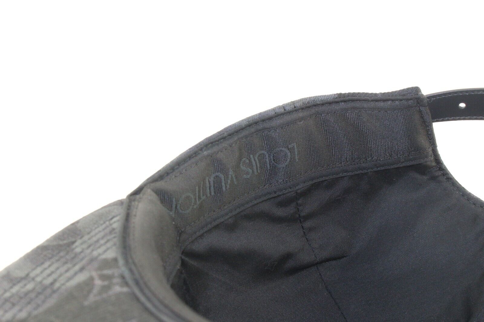 Louis Vuitton Black Grey Monogram Flowers Baseball Cap Hat 6lk0427