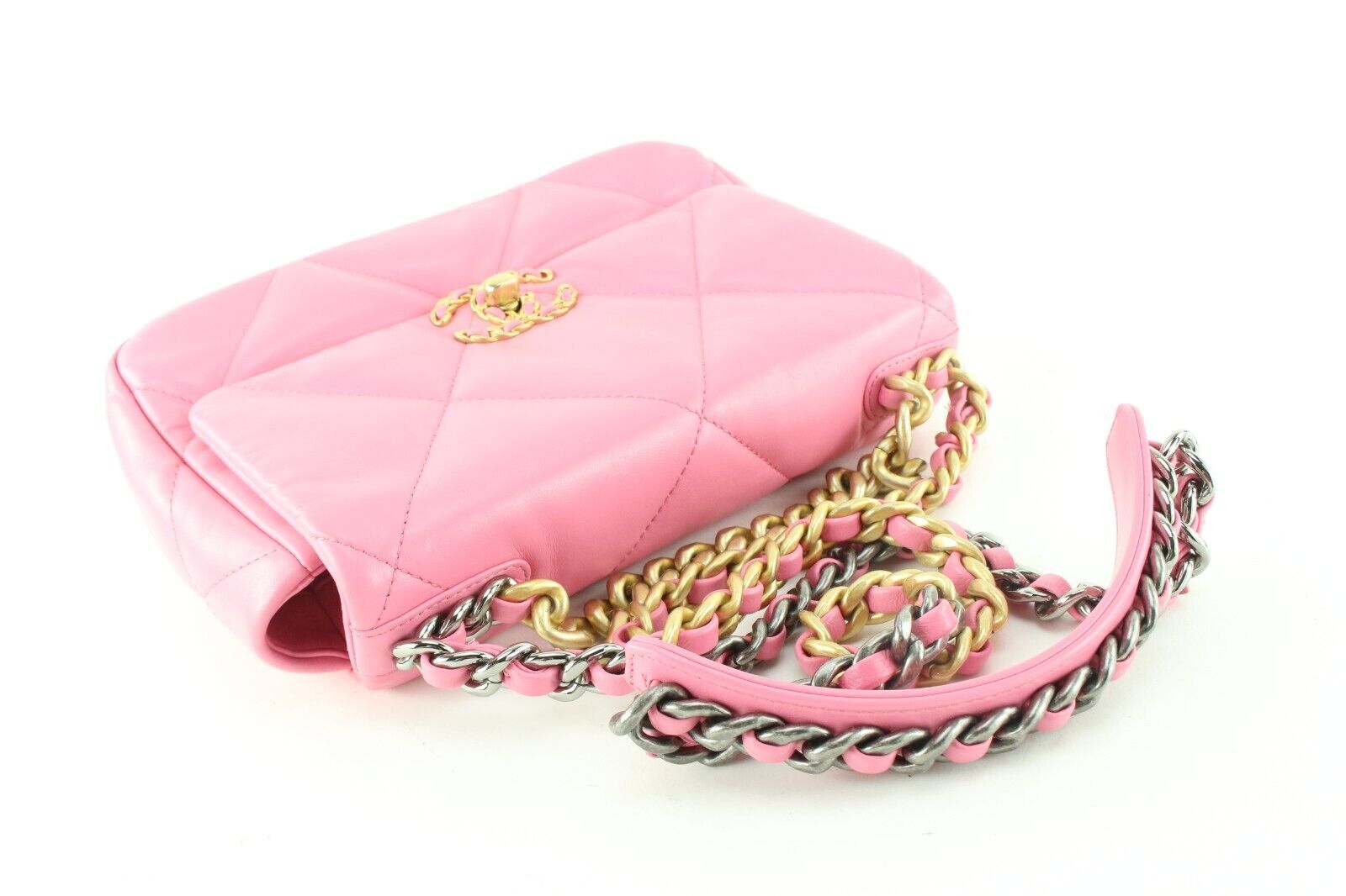 CHANEL, Bags, Soldchanel 9 Tweed Flap Hot Pink With Ghw