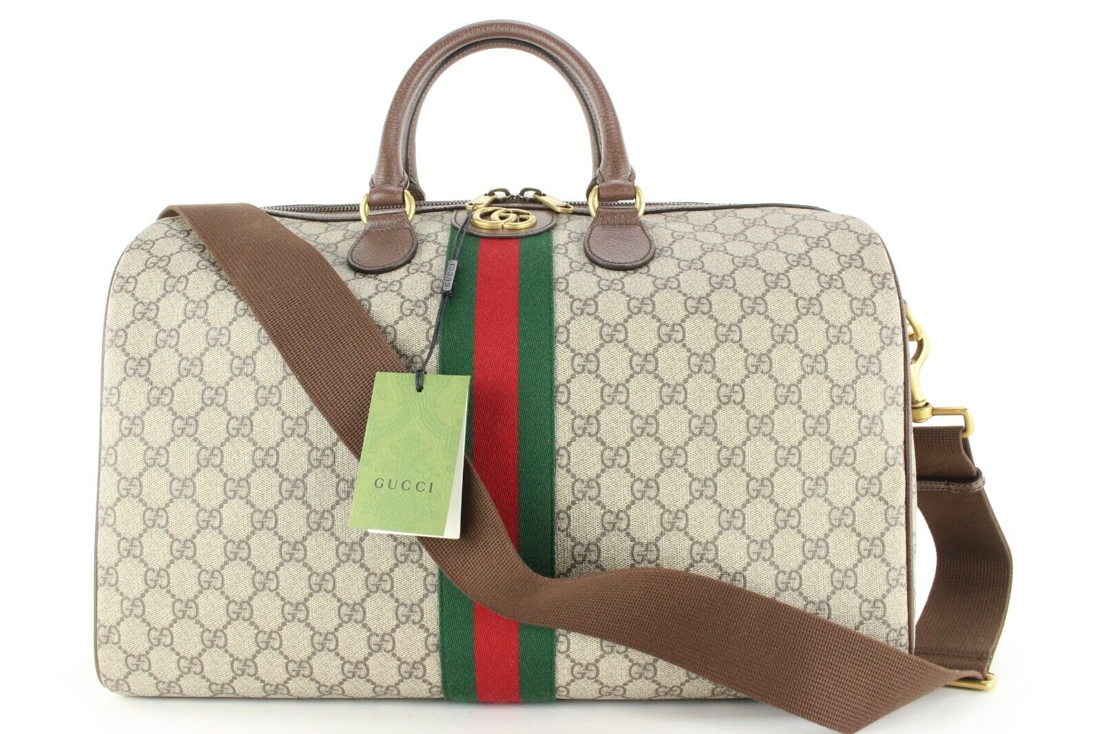 Gucci vintage monogram Web line travel bag Beige Cloth ref.1018119 - Joli  Closet