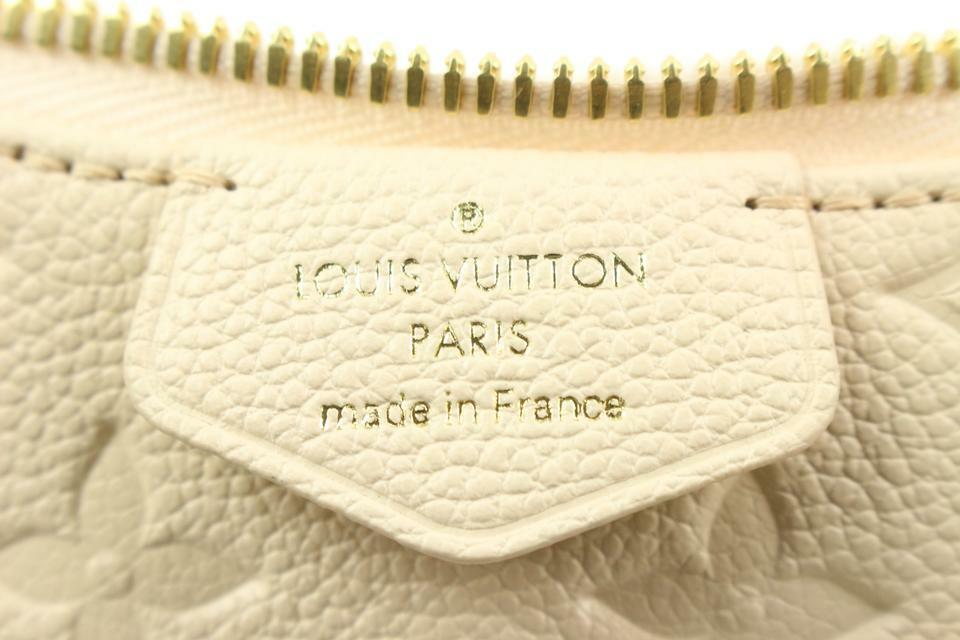 Louis Vuitton Cream Monogram Leather Empreinte Easy Pouch on Strap