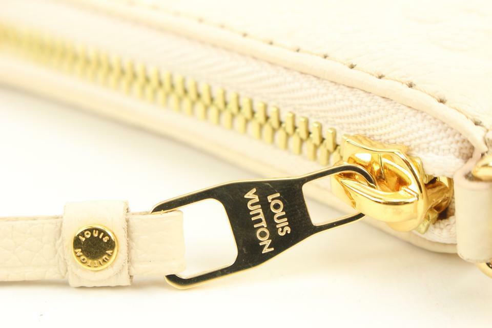 Louis Vuitton Cream Monogram Leather Empreinte Easy Pouch on Strap